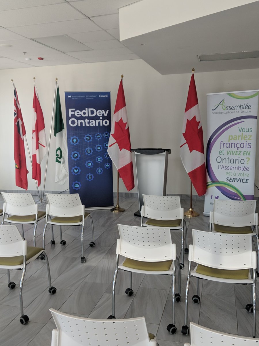 <a href="/MonAssemblee/">Mon Assemblée</a> en pleine préparation de la #conférence de presse en vue de l'importante #annonce de <a href="/FedDev_Ontario/">FedDev Ontario</a> en soutien aux collectivités Franco du Sud de l'Ontario