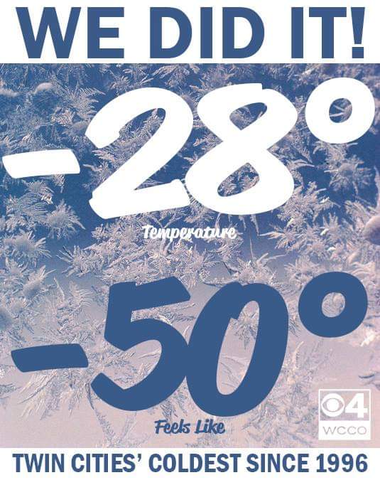 KreamyKrisJones's tweet photo. #PolarVortex #ColdestSince96 #Frozen https://t.co/aXj3wsRu2t