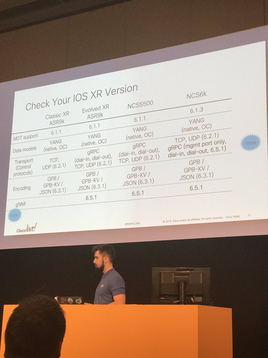 samtak's tweet image. #IOSXR #MDT #gNMI #CLEUR Awesome