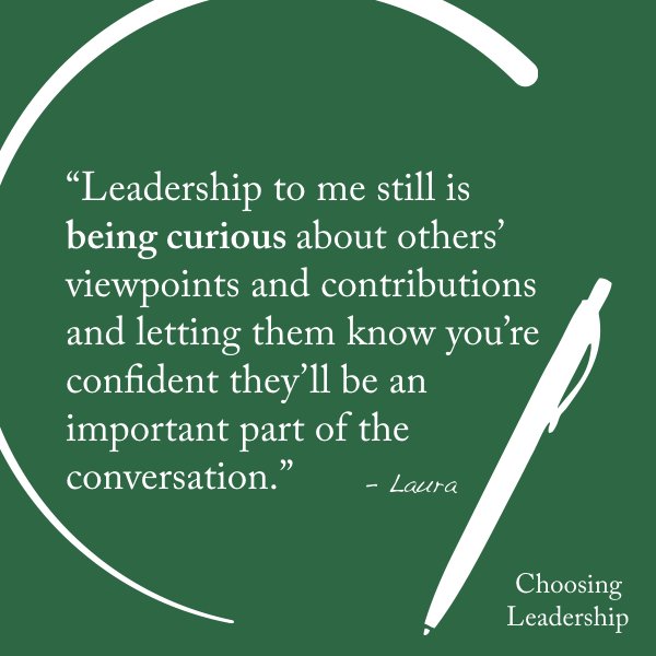 #LeadershipStory 'If we are truly interested in using data and research to change behaviors and improve outcomes based on common understanding, then we would need to have a large-group, small-group, and one-on-one conversations.” - Laura on the power listening as a leader.