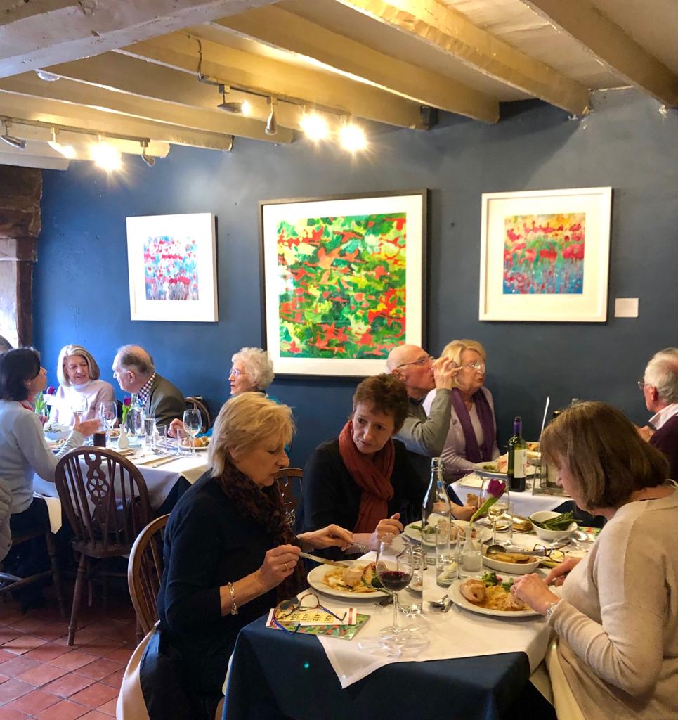 WoolMarketHouse's tweet photo. Fantastic charity luncheon at Michael's Restaurant with guest speaker @JeremyHoughton sharing stories from his Royal and sporting residencies and helping us raise funds for fabulous @CampdenHomeNursing 
@CotswoldsInfo @cotswoldlife @michaels_med https://t.co/NtPS137Acp
