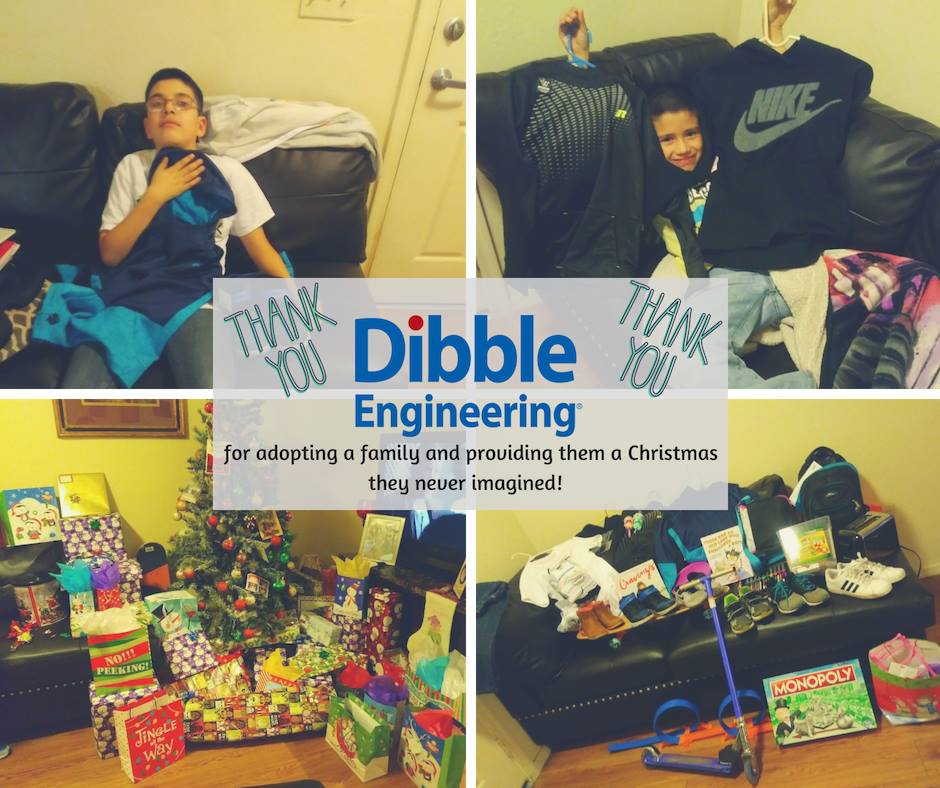 PappasKids's tweet photo. During the holiday season Dibble Engineering opened their hearts and supported Pappas Kids by adopting an entire family. This family could not have been more appreciative or surprised by the extreme generosity Andre and his team of incredible coworkers provided! https://t.co/AaO9ytErrq