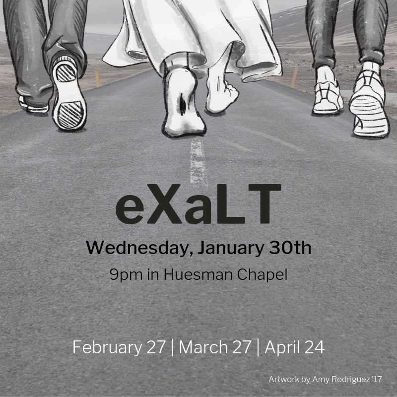 LMUCampusMin's tweet photo. Please join us for the first eXaLT of the semester! An evening filled with prayer, music, fellowship, and a reflection offered by Ashlyn Rose, Class of 2020. All are welcome! https://t.co/RUUK7TNXun