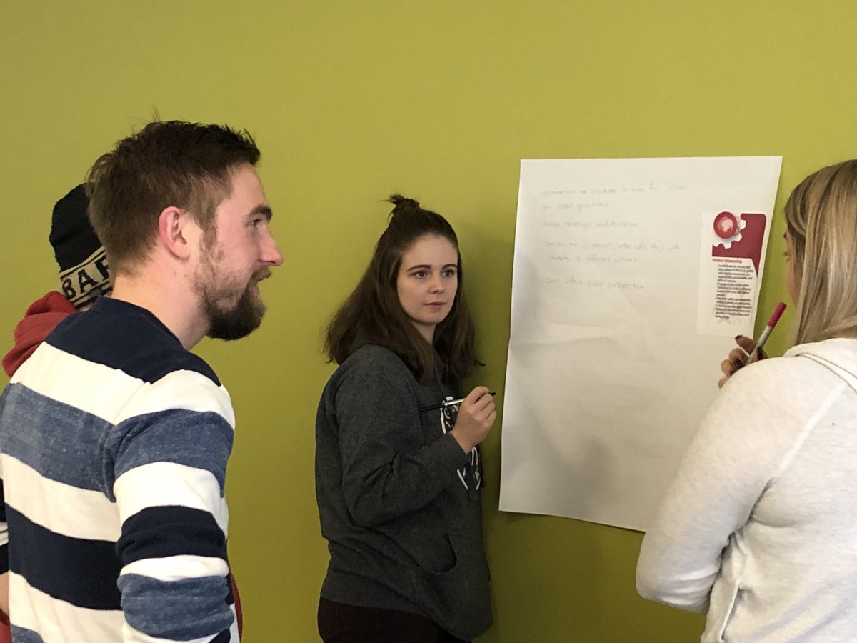 Edumomma1's tweet photo. Enthusiastic #WesternU Education students collaborating on #InternationaEducation and #GlobalCompetencies @TVDSBglobal @TVDSB @WesternU #TVDSB_int https://t.co/d12LmWkyXE