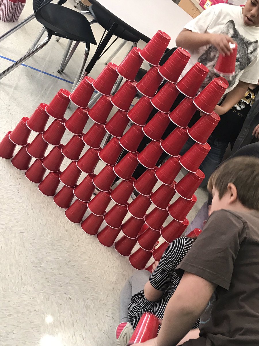 MsGehaReading's tweet image. 100 th day of school Cup challenge accepted and completed! Our tallest tower...7 feet 2 inches! @MattVillasana @CRE_Cardinals #creteach