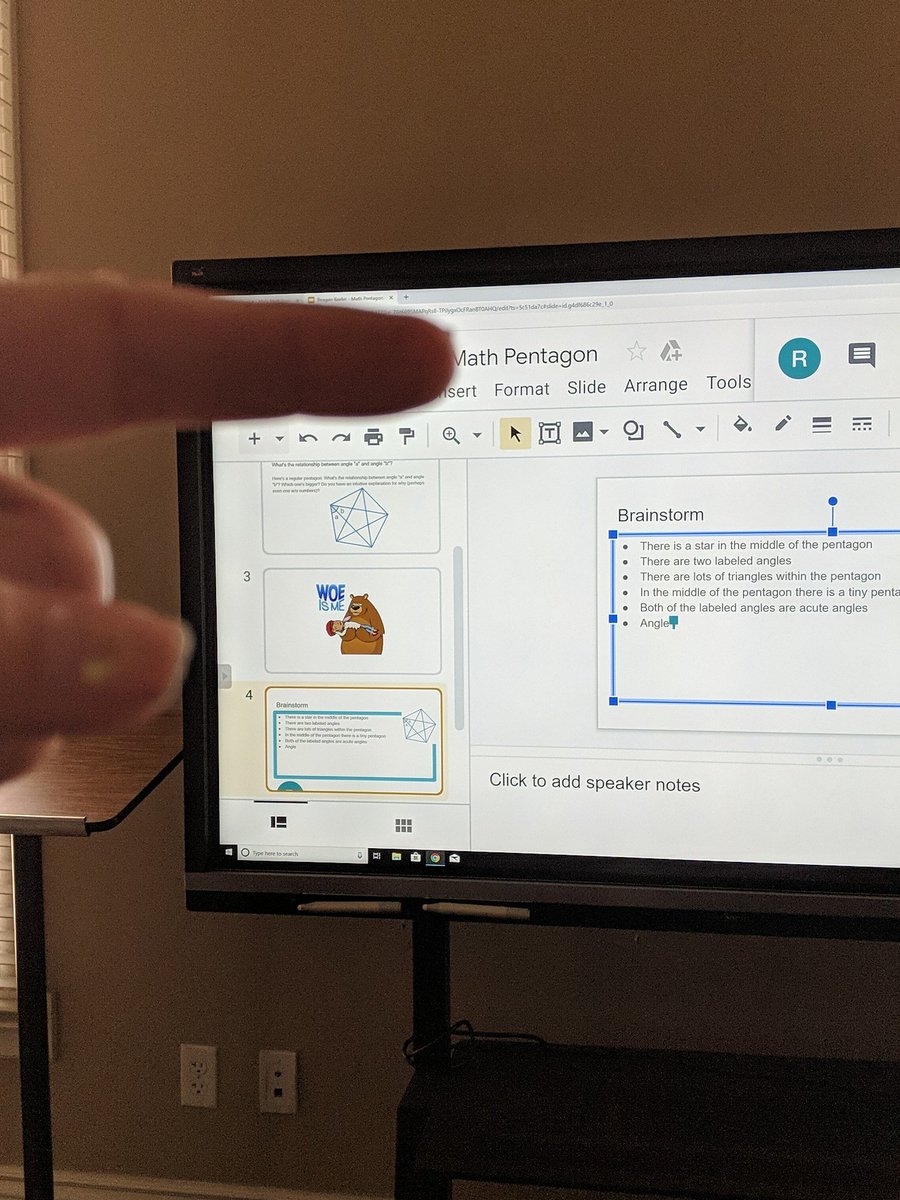 alicekeeler's tweet image. Doing math on #googleSlides allows me as the teacher to interact with the student while they are working on it. And I&apos;m on a different device.    #googleEDU