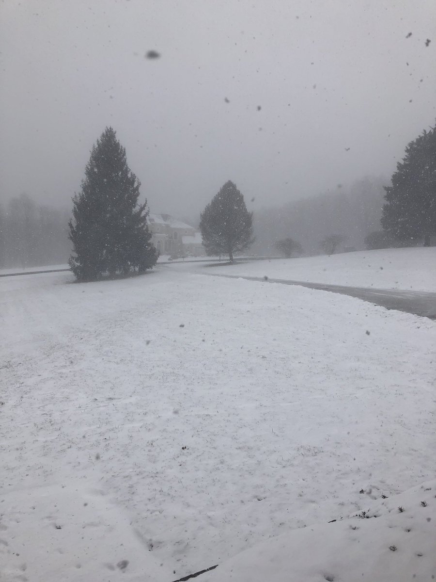 ktmo's tweet photo. @MCPSsnow Wind and snow is hitting Damascus 12:40pm https://t.co/QzM9kWF47w