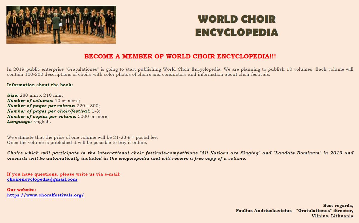 ChoirWorld's tweet photo. @DowlaisMVChoir Invitation to you https://t.co/qGNCE8QygC