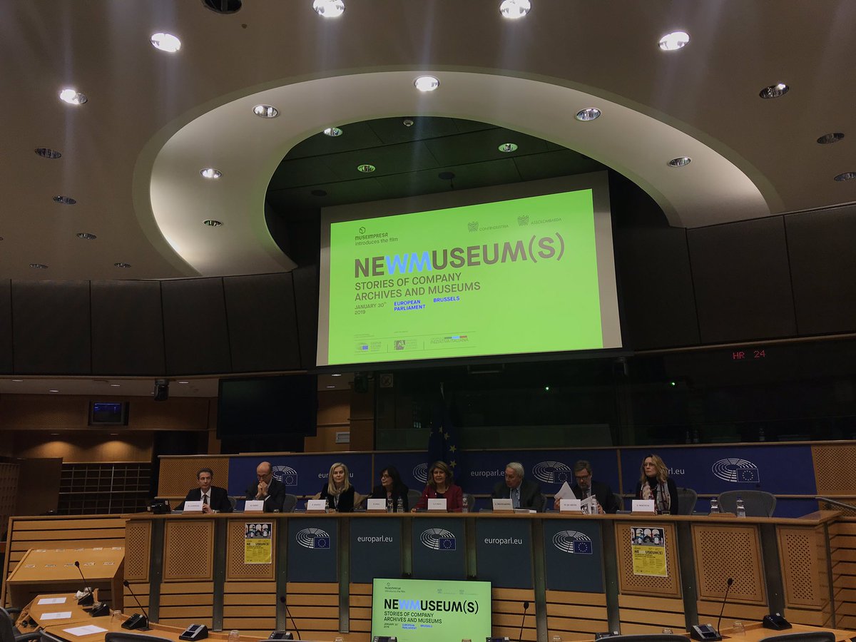SilviaCostaEU's tweet photo. Oggi al Parlamento europeo presentiamo “Newmuseum(s). Stories of company archives and museums”, film promosso da @Museimpresa e diretto da Francesca Molteni. 

Un’occasione per ricordare l’impegno della cultura d’impresa nello sviluppo dell’identità culturale italiana ed europea. https://t.co/oIAaKGd37w