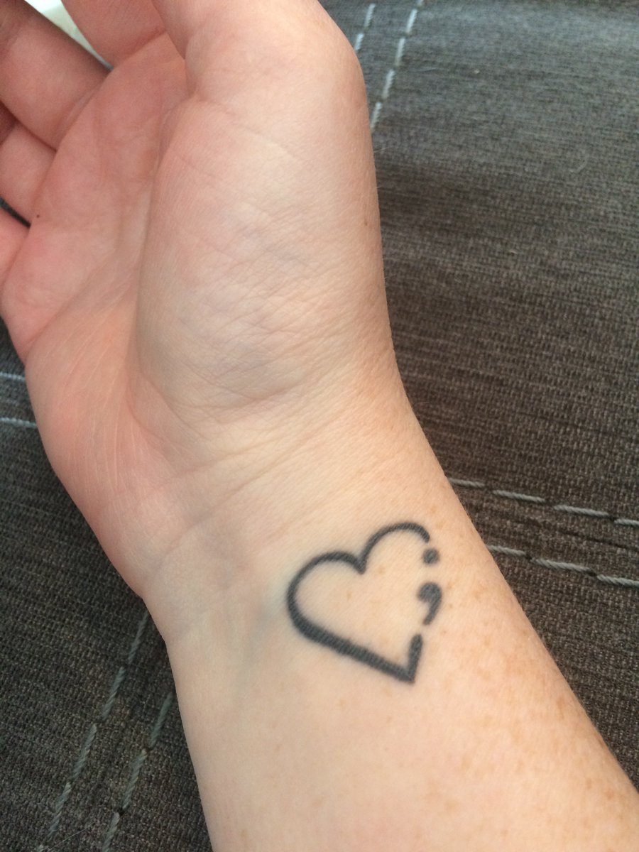 freckledevents's tweet photo. My tattoo is my constant reminder to love myself. #semicolontattoo #selflove #depression #mentalhealth #BellLetsTalk https://t.co/Tk98QMnNsn