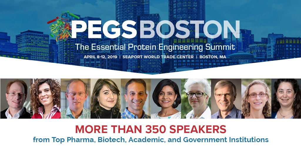 PEGSboston's tweet photo. Meet the 350+ experts and visionaries within the biologics industry that will present at "PEGS: The Essential Protein Engineering Summit" to be held April 8-12 in Boston https://t.co/Q5btsB8HiE #PEGS19 https://t.co/9RC22Kj18J