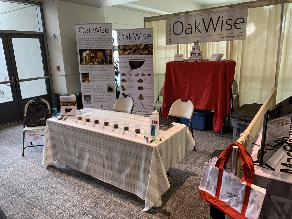oak_wise's tweet photo. #UWGS booth 2003 set up and ready to go! Come by an experience our natural aqueous tannins today and tomorrow! https://t.co/X5Nck41caU