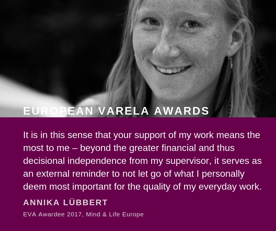 MindandLifeEU's tweet photo. With the European Varela Awards, we support young researchers in different areas of contemplative science. The awards have a huge impact on tomorrow's leaders as stated by @AnnikaLub. Stay tuned for the next awardees! https://t.co/8znaY9IYg2
#eva2017 #contemplativescience https://t.co/w2hkM5LX9r