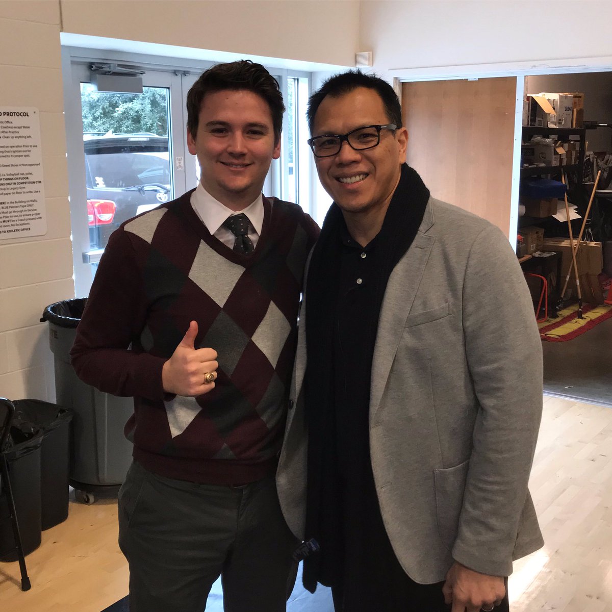 ryan_plugge's tweet photo. Not only did I get to meet Dat Nguyen today, who is one of my favorite Aggies/athletes of all time, but I got to hear him speak to the students at @BishopLynch about determination and faith. Dat is a class act and a great ambassador for the @AggieNetwork 

Thank you, Dat! Gig'em. https://t.co/WbCBSSTOaY