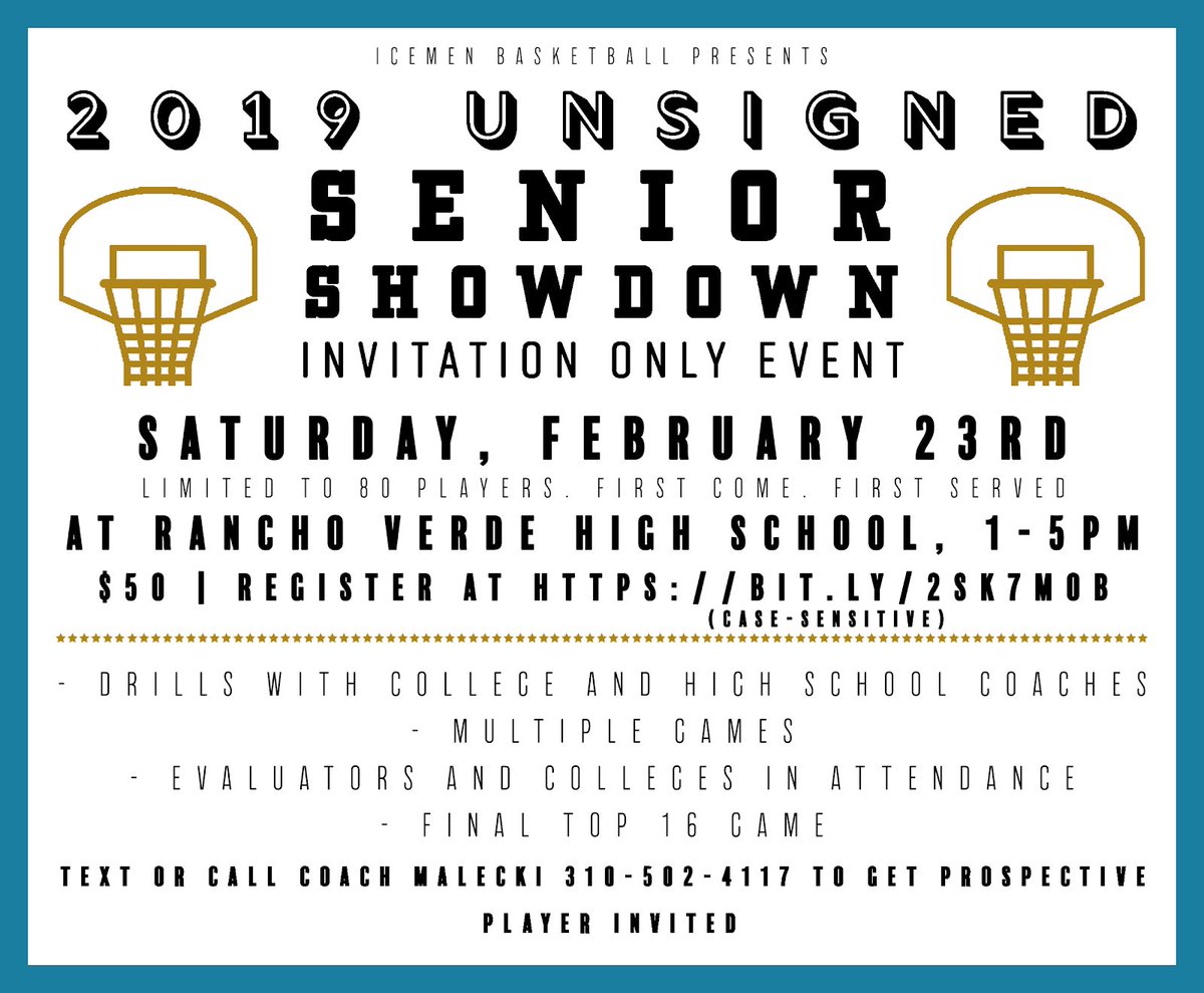 toddmalecki's tweet photo. 🏀TIME 2 SHOW OUT @ THE SHOWDOWN. JUST ADDED to 2019 Unsigned Senior Showdown Event participants: @chrissgarcia15 Tehachapi HS, 6'0 G Avg 13.7ppg, 4rebs, 2assts, 3.5steals Can shoot the ball. Tough. 2 year starting QB. Competitive. Strong as an ox. Conditioning? Juco perfect.💯👀 https://t.co/bw3wxfYcA1