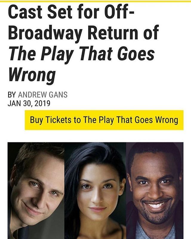 Back in bed with the Brits! Very grateful and excited to jump into the madness with this fantastic group. What could possibly go wrogn?! #everything #everythingwillgowrong #theplaythatgoeswrong