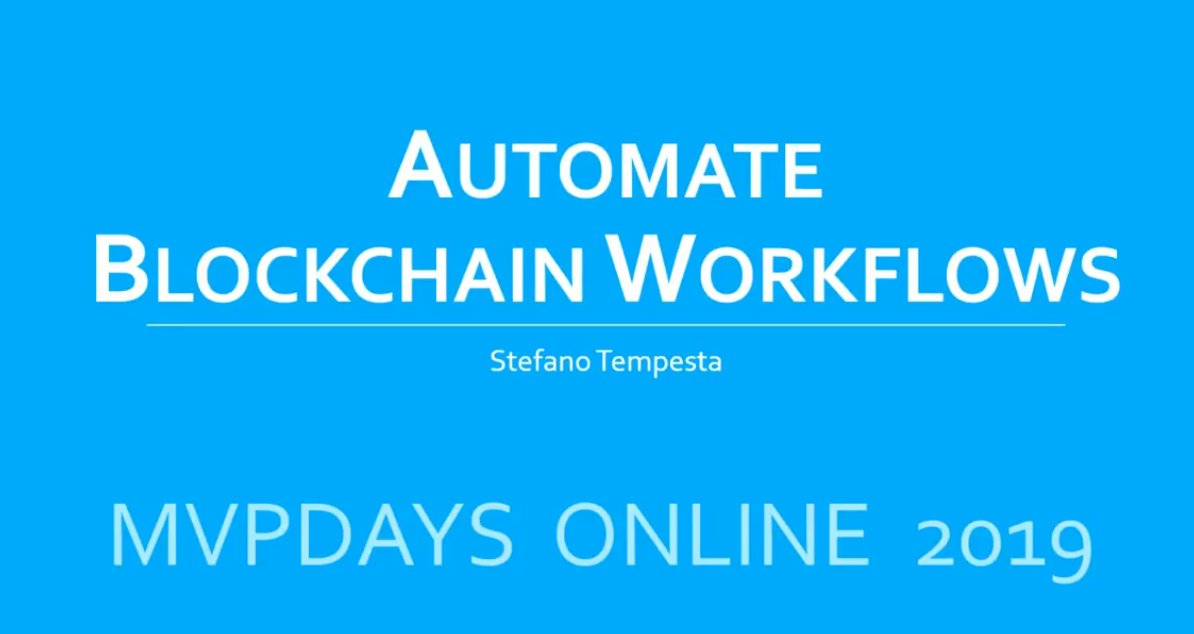 DaveKawula's tweet image. Up next for @stefanotempesta Microsoft MVP chatting about #AzureBlockChain #azure via @MVPDays Online youtube.com/watch?v=YghmTs… #MVPHour #MVPDays @SuperCristal1