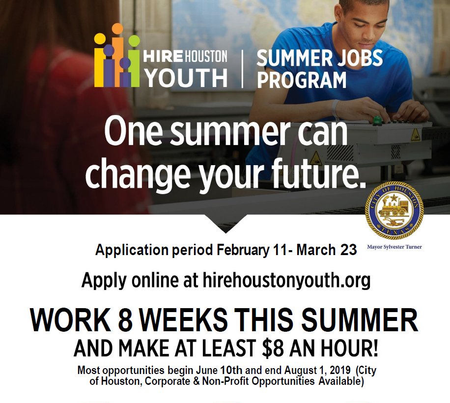 Houston Isd On Twitter Students Looking For A Summer Job Check