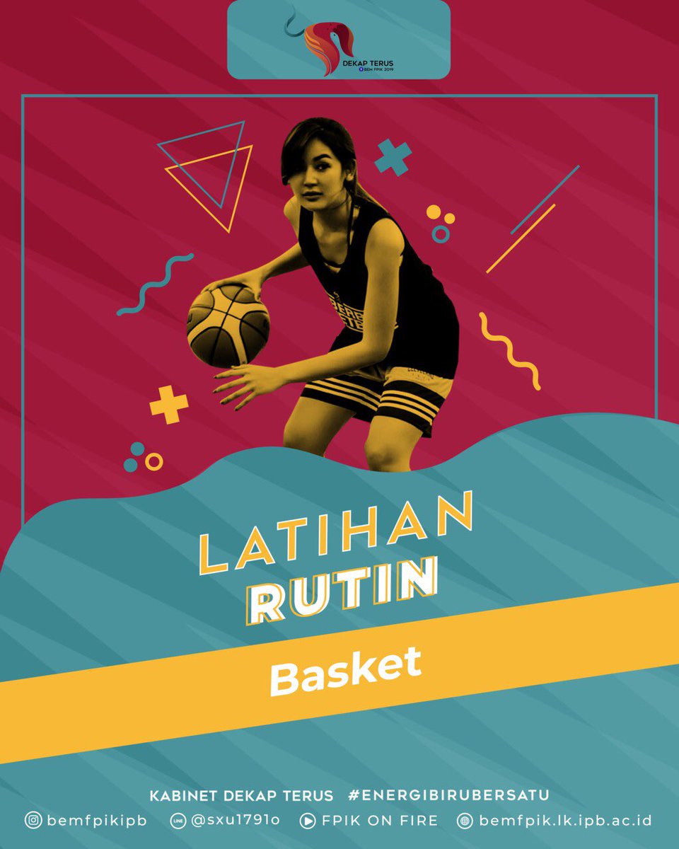 [ BASKET FPIK MENDEKAP EMAS ]

Halo warga FPIK! Buat kalian yang punya hobi basket, kamu cowok atau cewek. Yuk bawa semangatmu untuk datang latihan HARI INI banget nih 

📅 Rabu, 30 Januari 2019
🏀Lap. Cangkurawok
⏰ 20.00 - 22.00 WIB

#BasketFpikSiapDekapEmas
#FPIKGOESTOOMI2019
