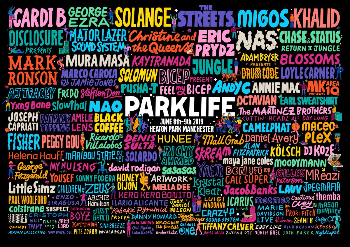 Welcome to Parklife 2019...
Tag 3 mates & retweet for x4 VIP Guestlist. 

Pre-sale Thursday 9am.
General Sale Friday 9am – parklife.uk.com