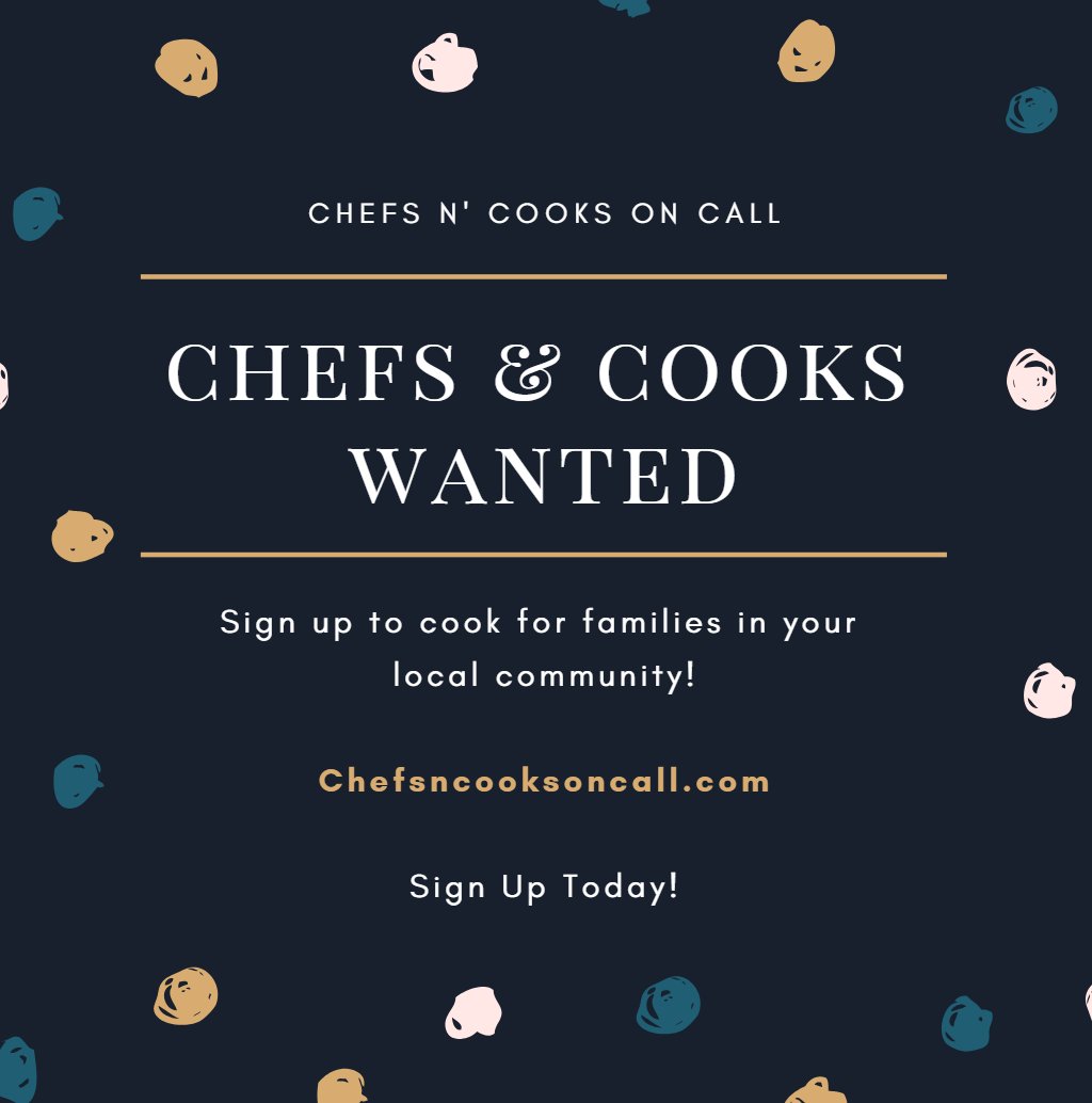 Chefs_n_Cooks's tweet photo. Are you a Chef or Cook looking to cook for busy families in your local community? Sign up today and connect directly with families who are looking for personal chef services like yours! #chefsforhire #hireachef #personalchef https://t.co/WWCf57Nuvg https://t.co/04I3DGvIce