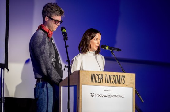 demagazine's tweet image. We loved hearing Anita and Geoffrey from @WiedenKennedy Department of #NewRealities talk on #augmentedreality #audiorecognition #virtualmusical #sculptures on #turntables #technology #culture and #3Ddesign #nicertuesdays