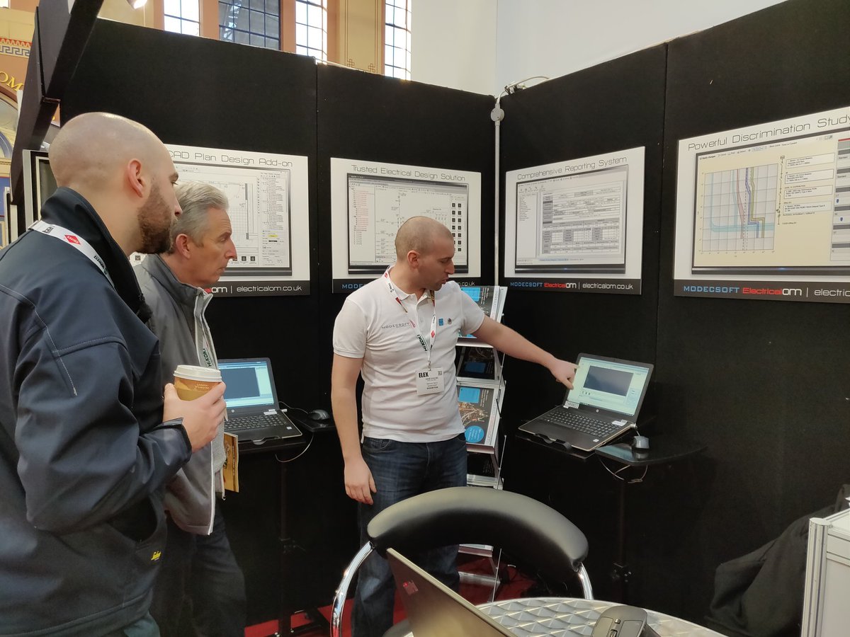 MODECSOFT's tweet photo. Great first day at @Elexshow ! Lots of interest and happy to welcome new customers! Many thanks to all and looking forward to tomorrow!

#modecsoft #electricalom #allypally https://t.co/MaHzHxJYmS