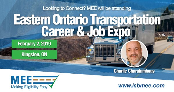 Be sure to stop by MEE's booth at the Ontario #Transportation Career &amp; #JobExpo this weekend in #Kingston! @CharlieC_ISB will be there! <a href="/WTFC7/">WTFC</a>