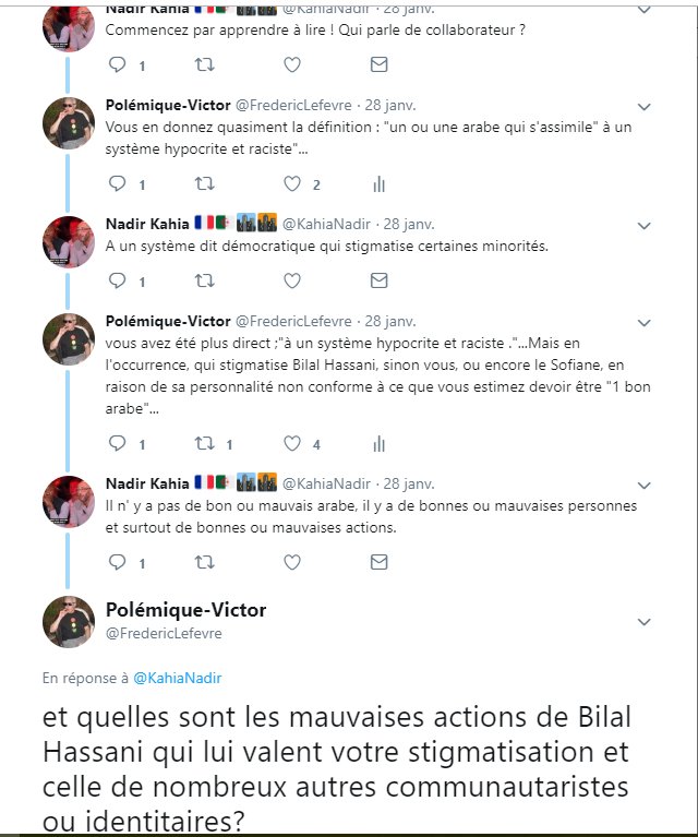 FredericLefevre's tweet image. Tenez, si cela vous intéresse, voici les échanges que j'ai eus avec Nadir Kahia...ça laisse peu de place au doute sur sa vision de l'homosexualité...

PS: il n'a jamais répondu à la dernière question 

#inthecorner #homophobie