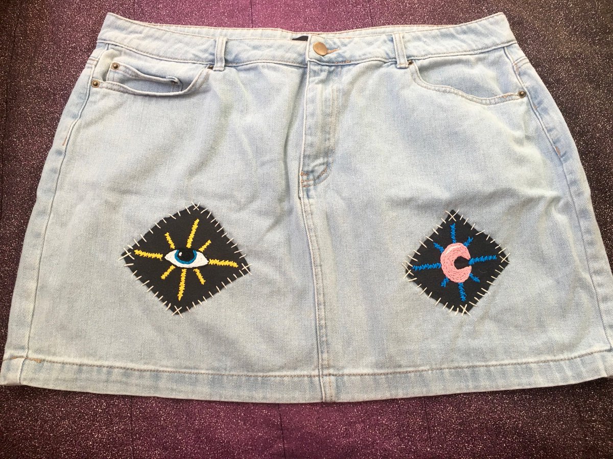 Denim Skirt for sale! Check it out on Etsy. etsy.com/shop/DemonRoac…

#fashion #plussizefashion #summeroutfitideas #Summer2019 #patchwork #eyeart #moonart #denimskirtidea #denimskirt #fashion2019 #vintagestyle #custompatchwork #customstyle #art #forsale #cute #cuteoutfitideas