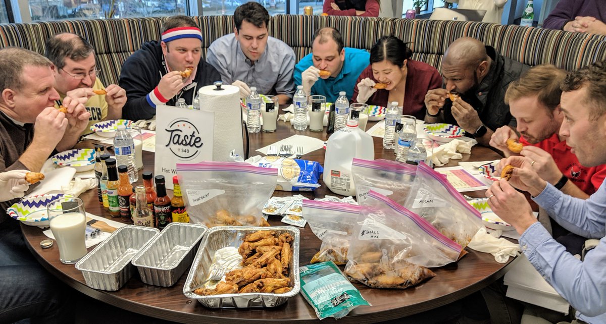 Inspired by #hotones our <a href="/540/">540</a> team challenged themselves beyond the keyboard to embark on a #spicy hot wing challenge #getshitdone #dabomb #firstwefeast #tasteof540 #winning