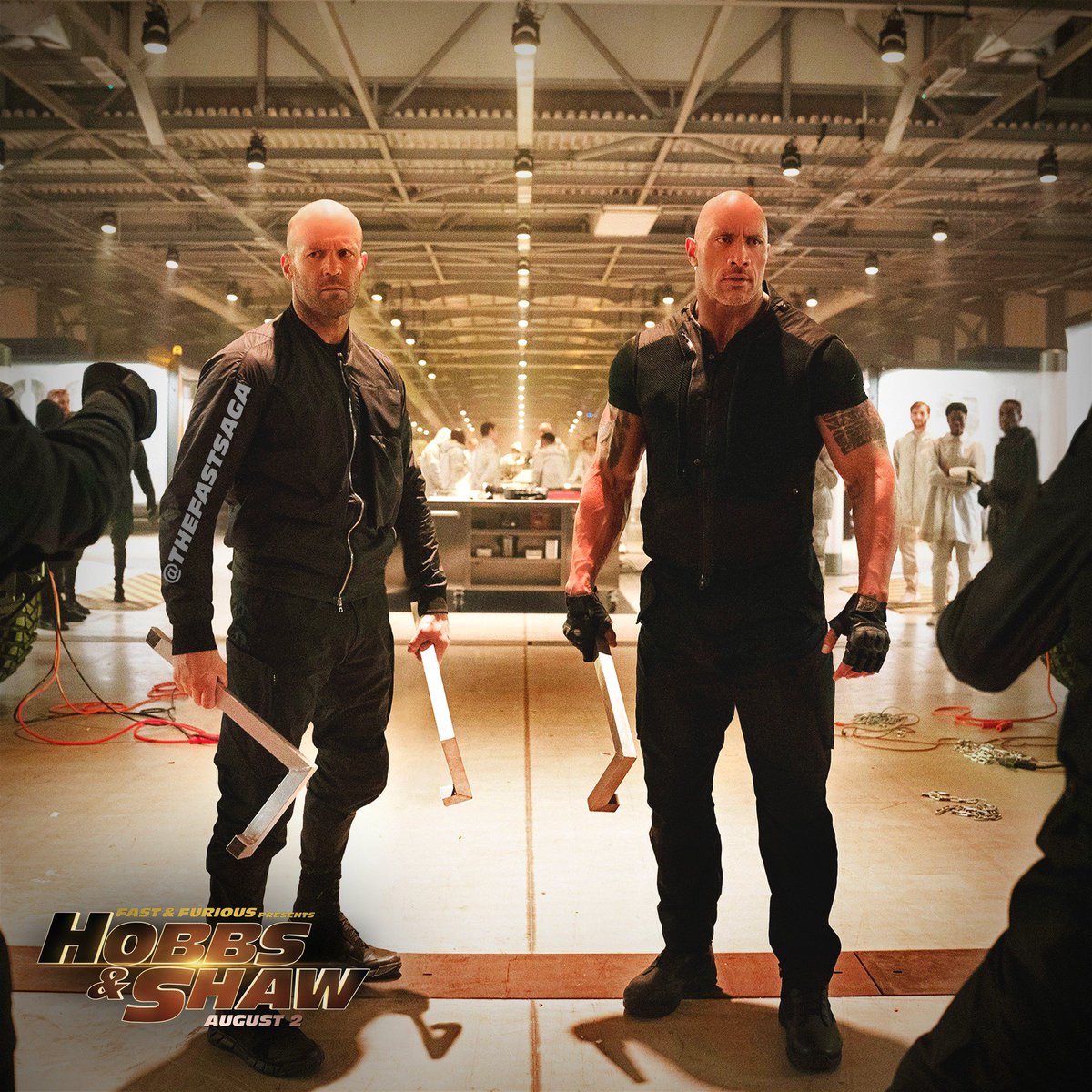 FastFamily's tweet image. #JasonStatham and @TheRock join forces in @FastFurious Presents: @HobbsAndShaw - In Theatres August 2, 2019. Trailer coming this Friday! #HobbsAndShaw
