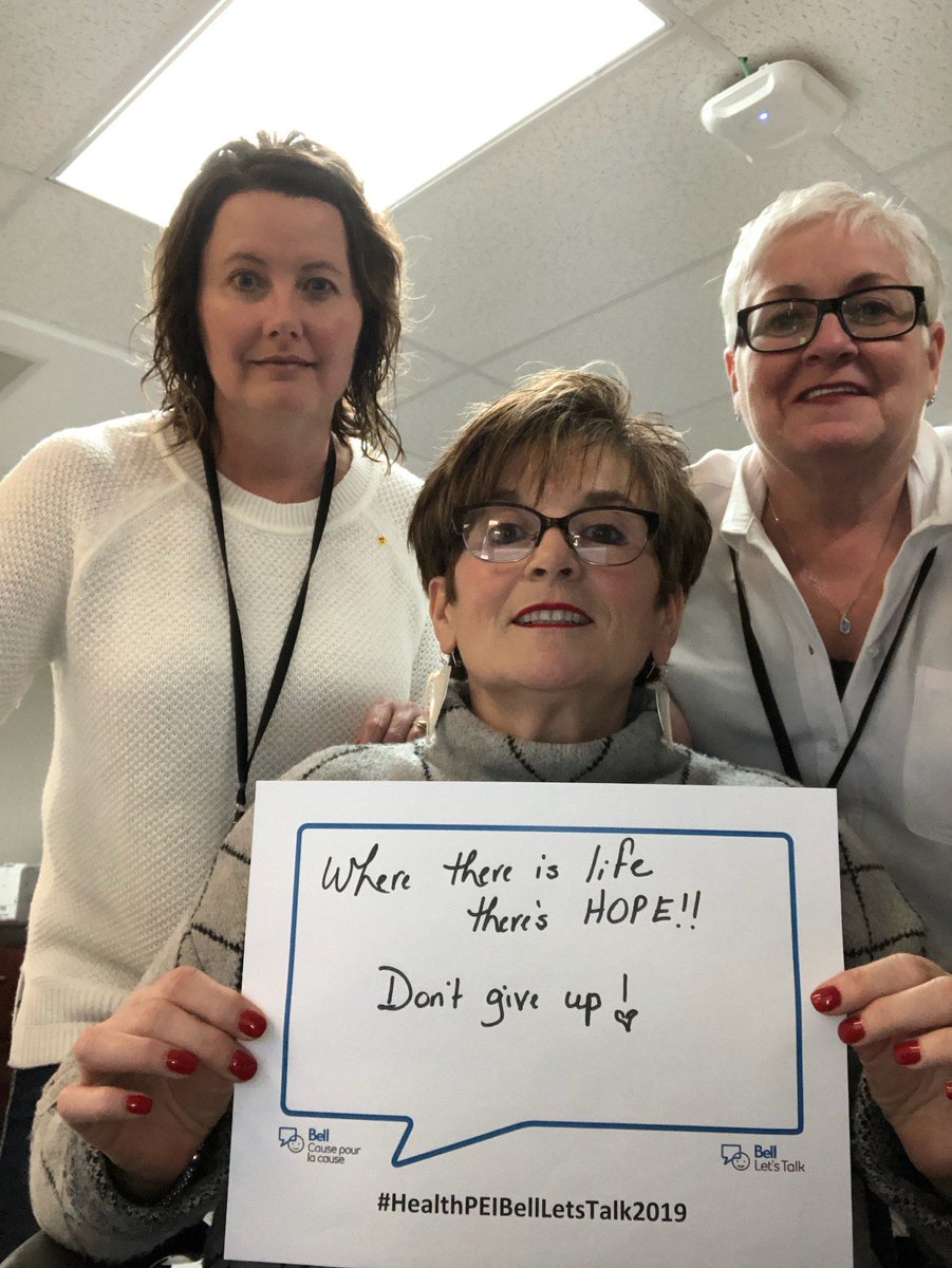 Our CEO administration staff deliver great support. They also know the importance of supporting each other. #BellLetsTalk2019 #HealthPEIBellLetsTalk2019.