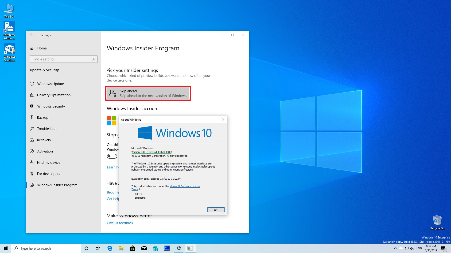 Windows 10 h2h2