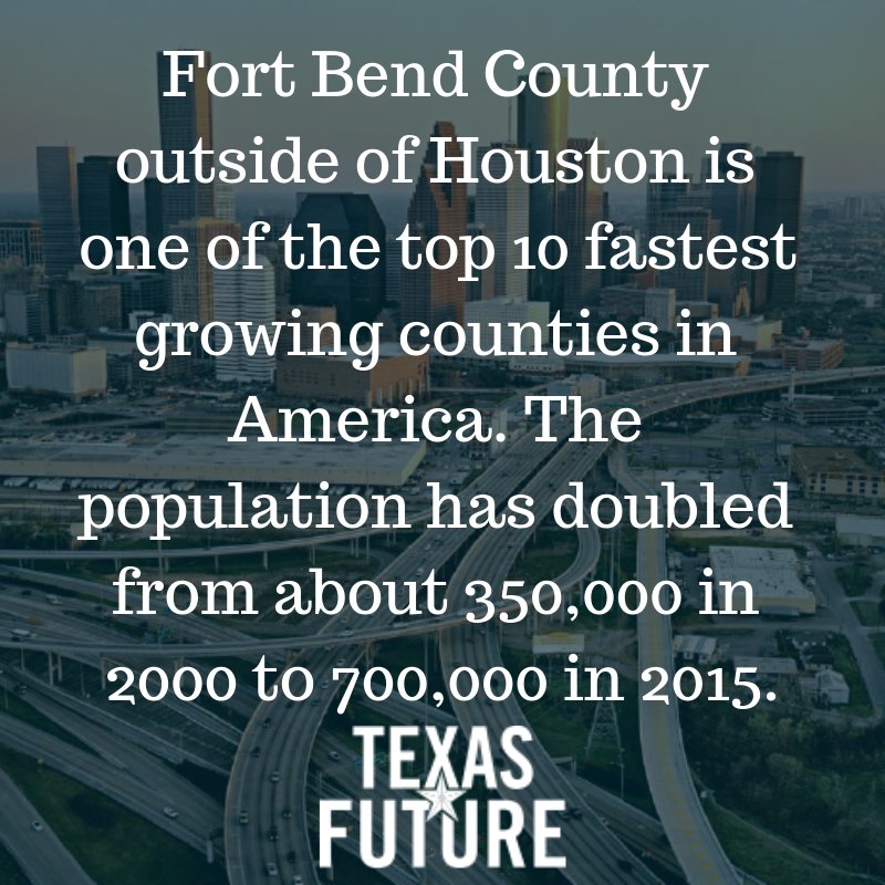 TXFuture's tweet image. Fort Bend County outside of Houston is one of the top 10 fastest growing counties in America. Investing in infrastructure is the conservative thing to do. #infrastructure #texastraffic #roads