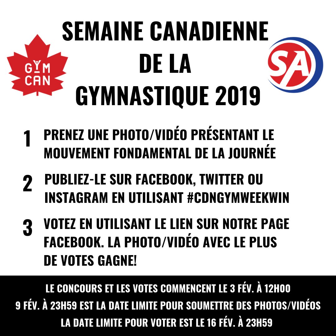 gymcan1's tweet photo. Follow these steps to enter the #CDNGymWeek contest to win the Simone Biles Gold Star Package! //
Suivez les étapes suivantes pour participer au concours pour courir la change de gagner le Forfait étoile or - Simone Biles! #CDNGymWeekWin https://t.co/OWGFaxpII0