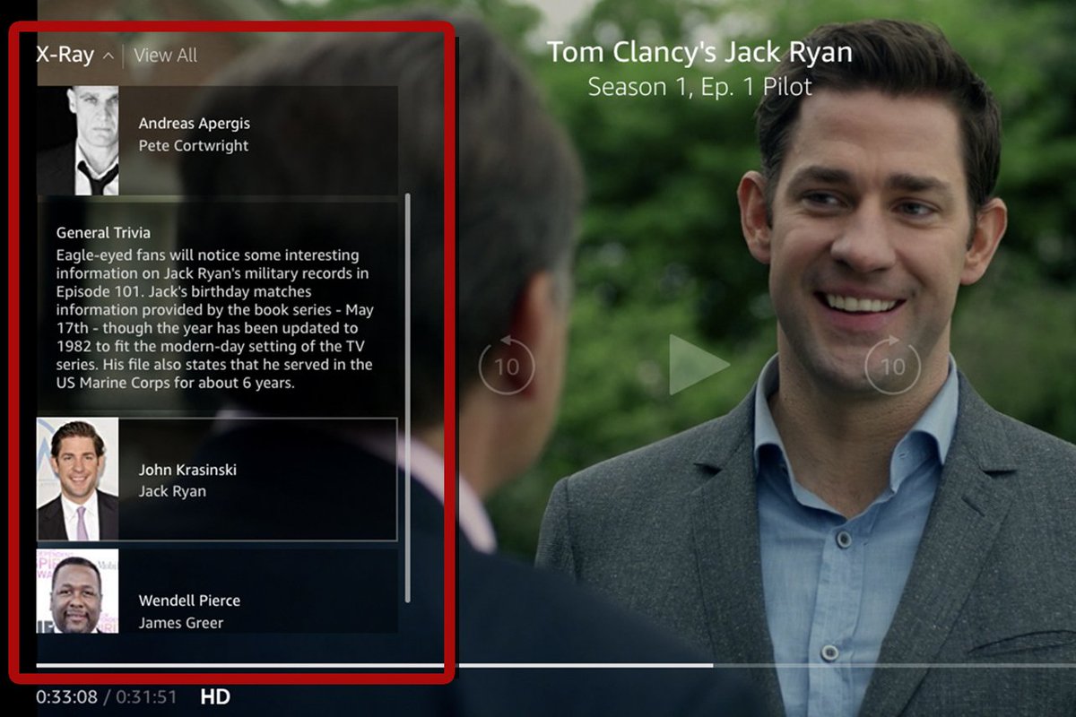 Decider (@decider) on Twitter photo Every streaming platform should have the Amazon <a href="/PrimeVideo/">Prime Video</a> X-Ray feature: dcdr.me/2UuF6JR Every streaming platform should have the Amazon <a href="/PrimeVideo/">Prime Video</a> X-Ray feature: dcdr.me/2UuF6JR
