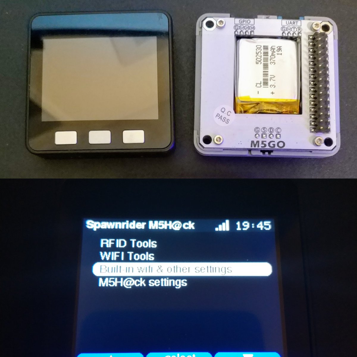spawnrider's tweet photo. Working on a custom RFID/WIFI app on @M5Stack platform #esp32 #NFC #FRC522 #arduino #IoT https://t.co/jpShSyWeYQ