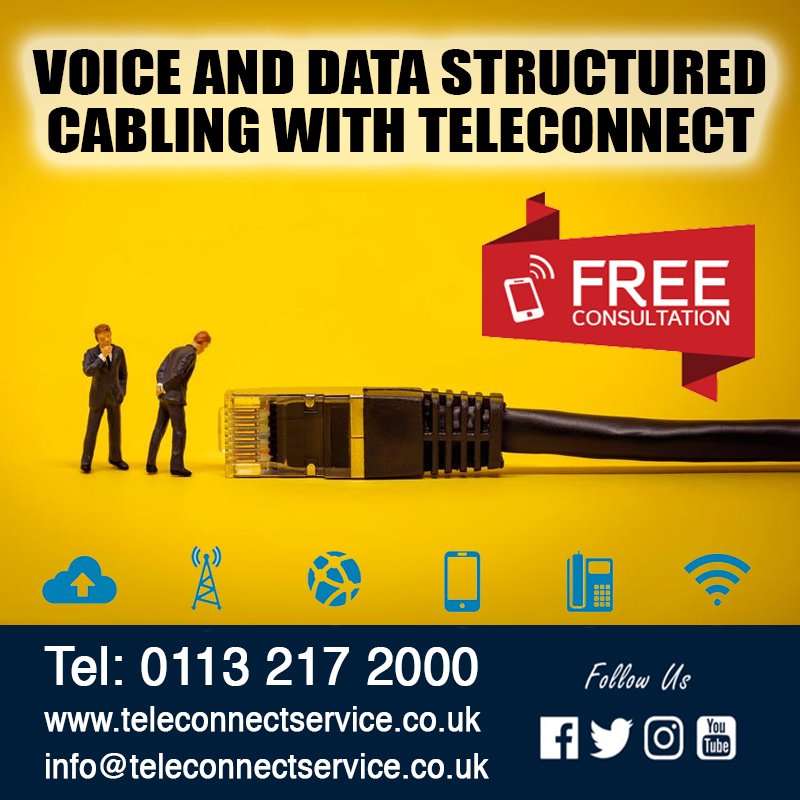 TeleconnectLtd's tweet photo. Whatever your cabling requirement may be, we can manage it, install it, test it, and maintain it and when we have done all of that, we will guarantee it for you for 25 years.
#Teleconnect #Telecoms #Technology #Cabling #CablingSystems #Trunking #Data #Business #B2B #Leeds https://t.co/mSQeQ1xsHg