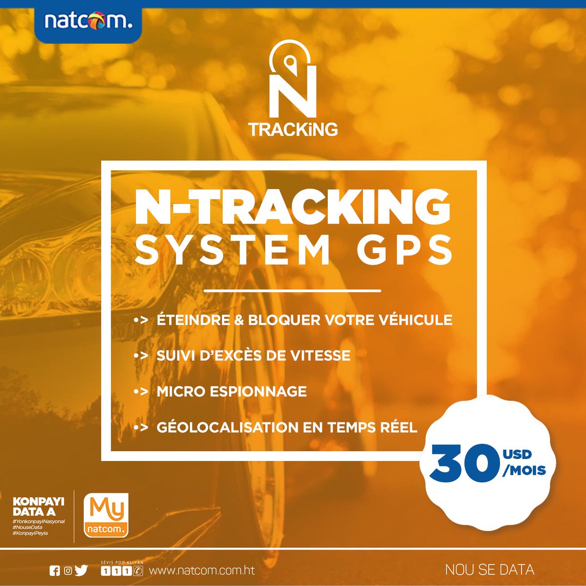 natcomht's tweet image. Un véhicule est un investissement! Protégez-le! NTRACKING est la solution! Contactez-nous dès maintenant pour plus d'information !
#SecureYourCar #NTracking #technology