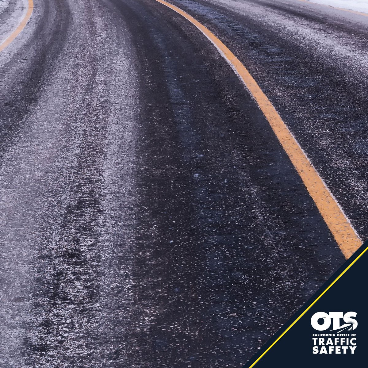 OTS_CA's tweet image. Beware of frost and ice on the roads. Do not use cruise control when driving during these conditions. #WinterWeatherTips #DriveSafe
