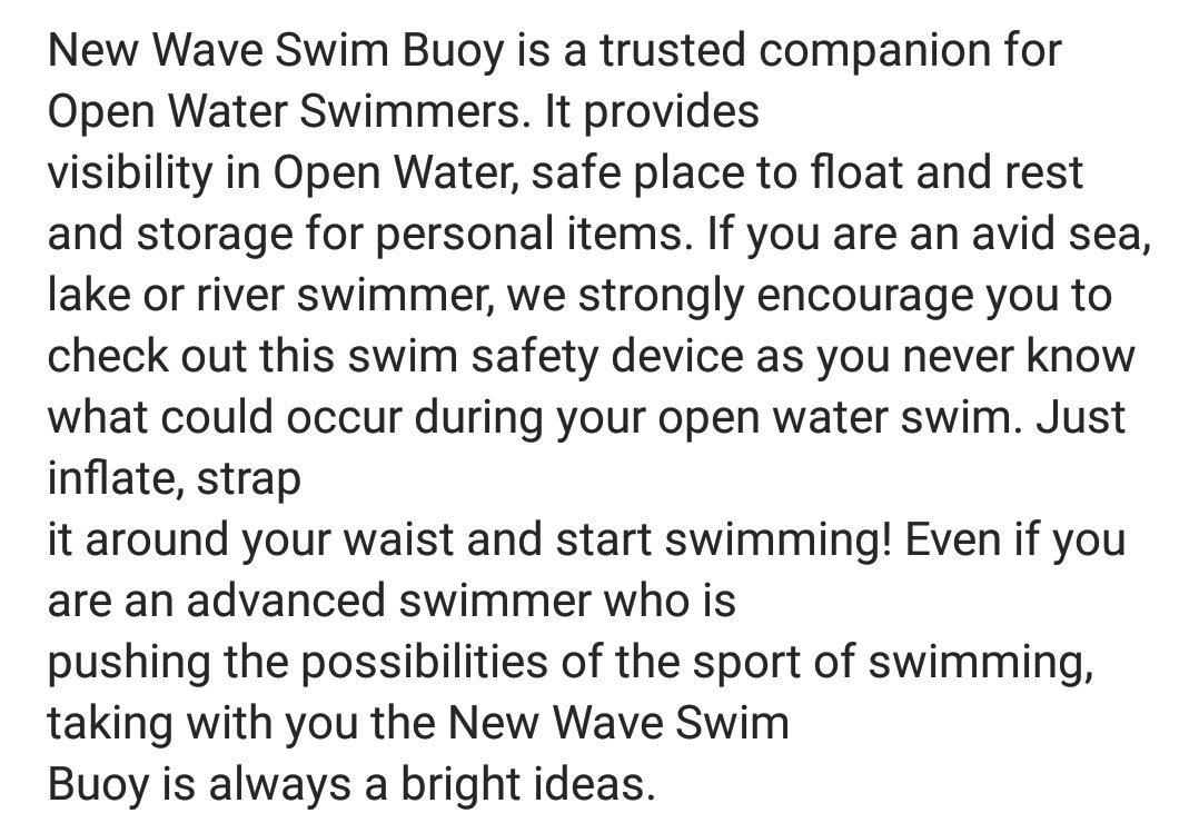 Eleventh Annual GSS ILDSA Awards Sponsor New Wave Swim Buoy: