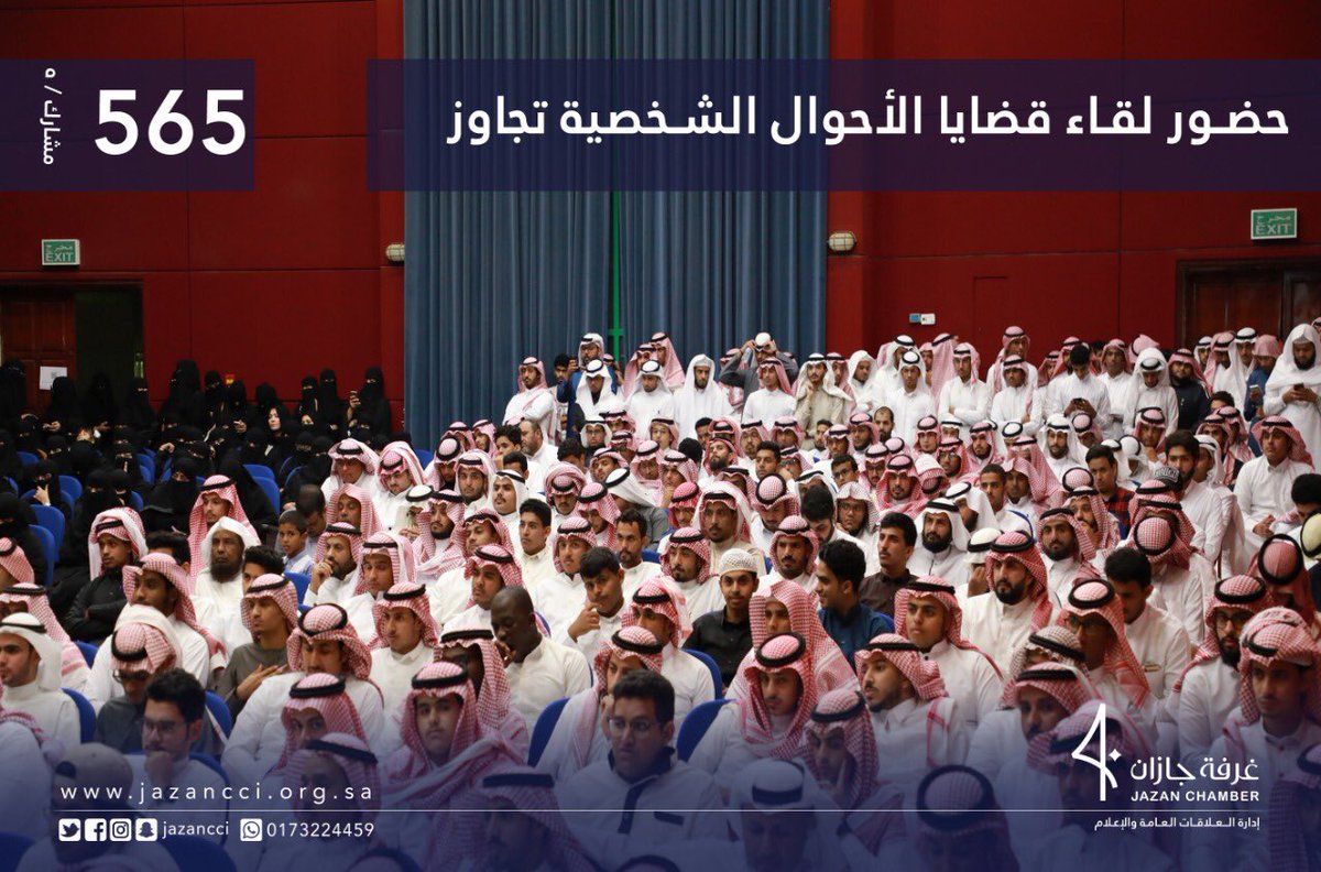 بلغ التسجيل في موقع الفعاليات لهذا اللقاء  (  877)وتم مسح 565 تذكرة للمشاركين من الجنسين.