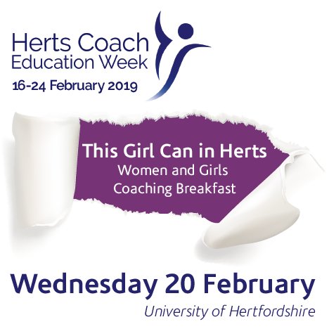 Women &amp; Girls Coaching Breakfast - Wed 20th Feb

Chance to listen to other female coaches and shape female coaching in Hertfordshire. Speakers Include: <a href="/mjcmansfield/">Melanie Mansfield</a>, <a href="/SCWrugby/">Scarlett Cooper-Wall</a> &amp; <a href="/emilydrackford/">emily drackford 🏐</a>