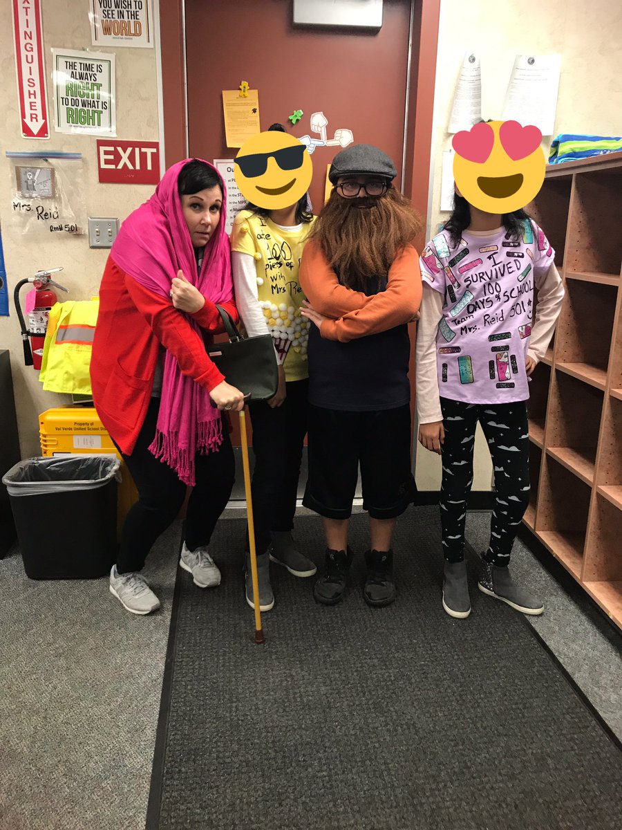 ReidCristi's tweet photo. 100th Day of School celebration. I love their creativity! #wranglersrock #mayranch #100thDayofSchool https://t.co/MbBOhzmtVn