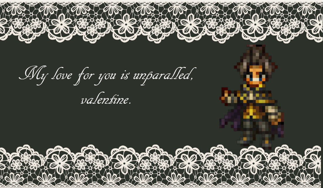 A_Byte_of_Cake's tweet photo. I wasted my day making a few Octopath valentines (of.. various degrees of seriousness). Here are few. ;w; https://t.co/e43gVlD4kS