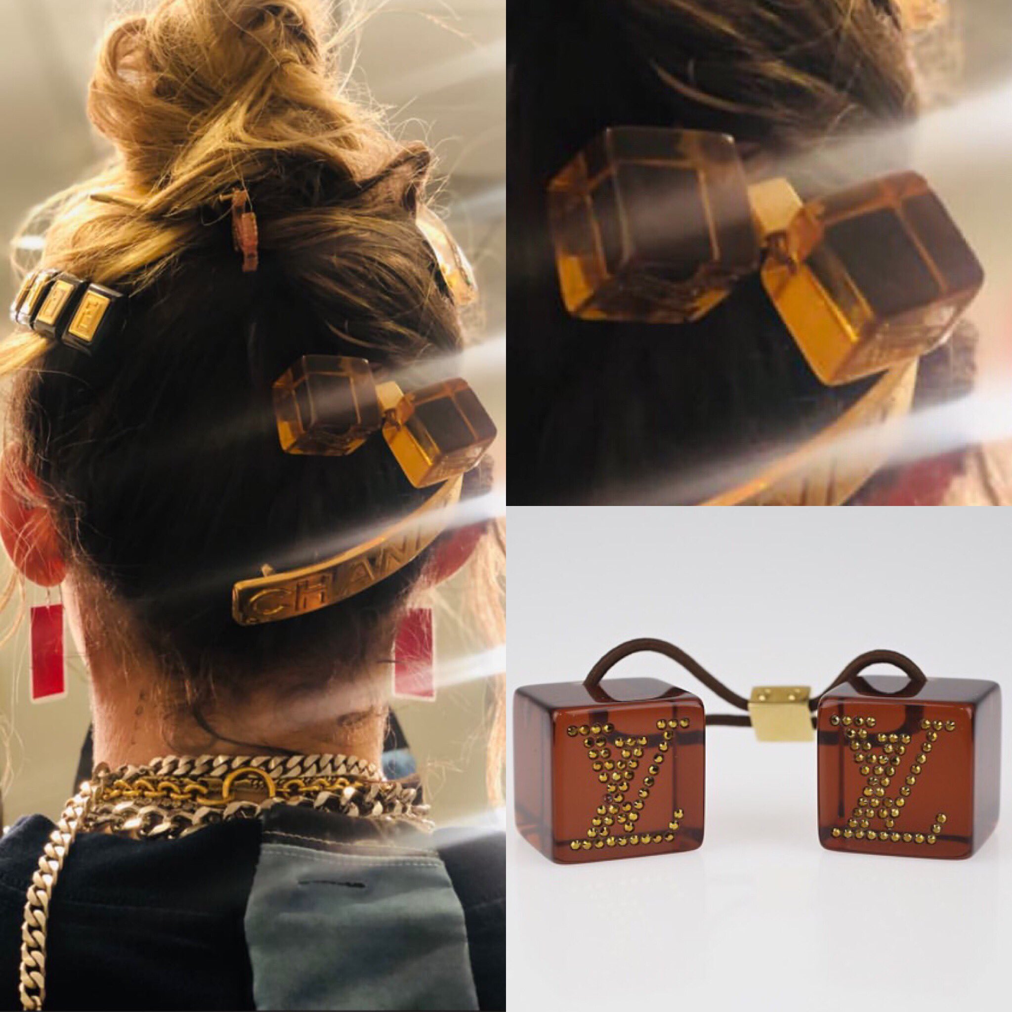 Louis Vuitton Hair Tie Cubes