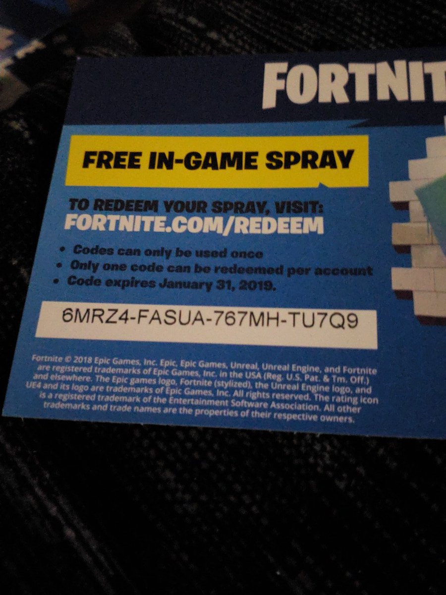 1 reply 0 retweets 4 likes - fortnite free in game spray code