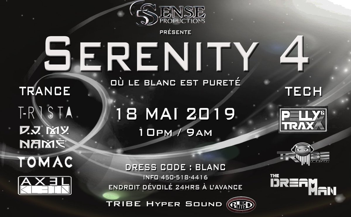 5SenseProd1's tweet image. *** Êtes vous prêt 5Sense Productions est fier d'annoncer Serenity4 le samedi 18 mai 2019 pour billets me laisser un message :)