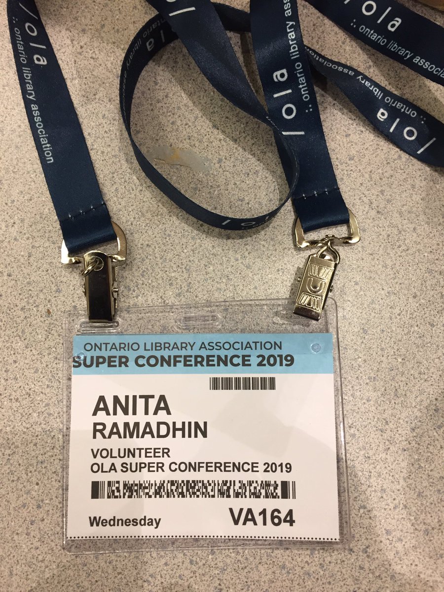 anitaelizar's tweet image. Last year I came as a student and went to the expo. This year I came back as a volunteer and as a #librarytechnician graduate. Hopefully next year I’ll get to come back and attend some sessions. I also ran into one of my former classmates and professor from Seneca.
#OLASC